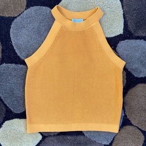 Tang Ribbed Halter Crop